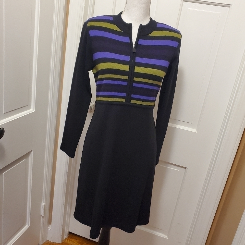 Liz Claiborne Striped Knit Dress Size Small/petite Business Casual